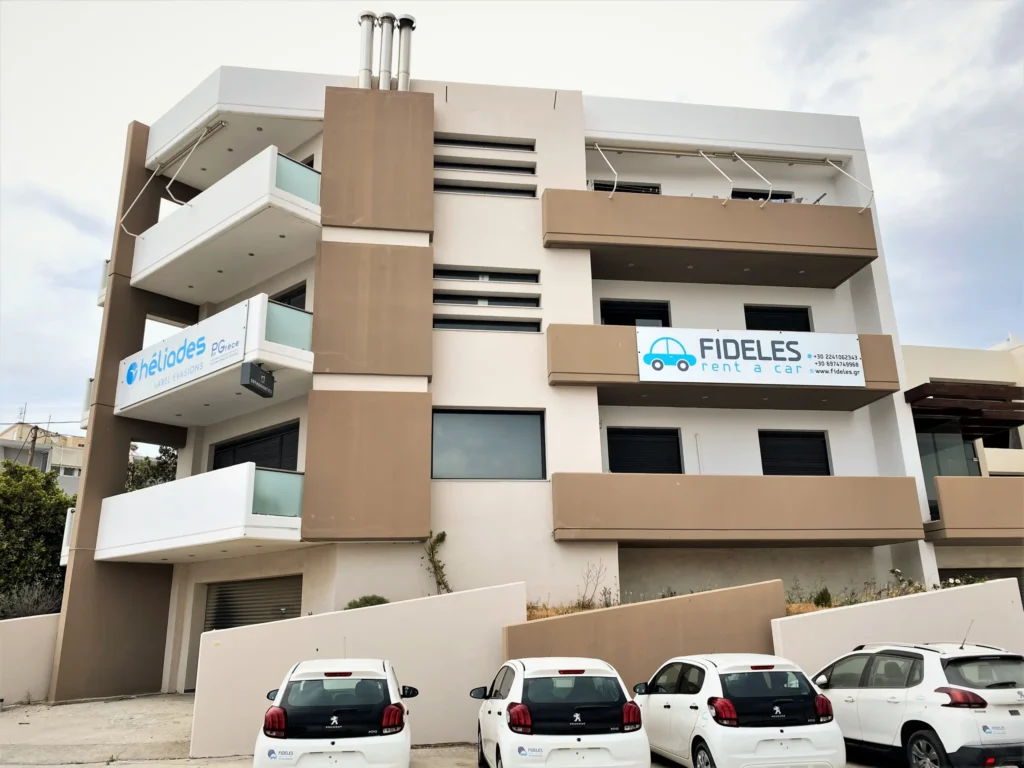 Fideles Rent a Car office in Rhodes
